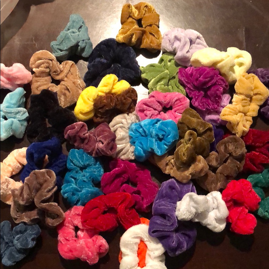 50 Velvet Scrunchies Brand New